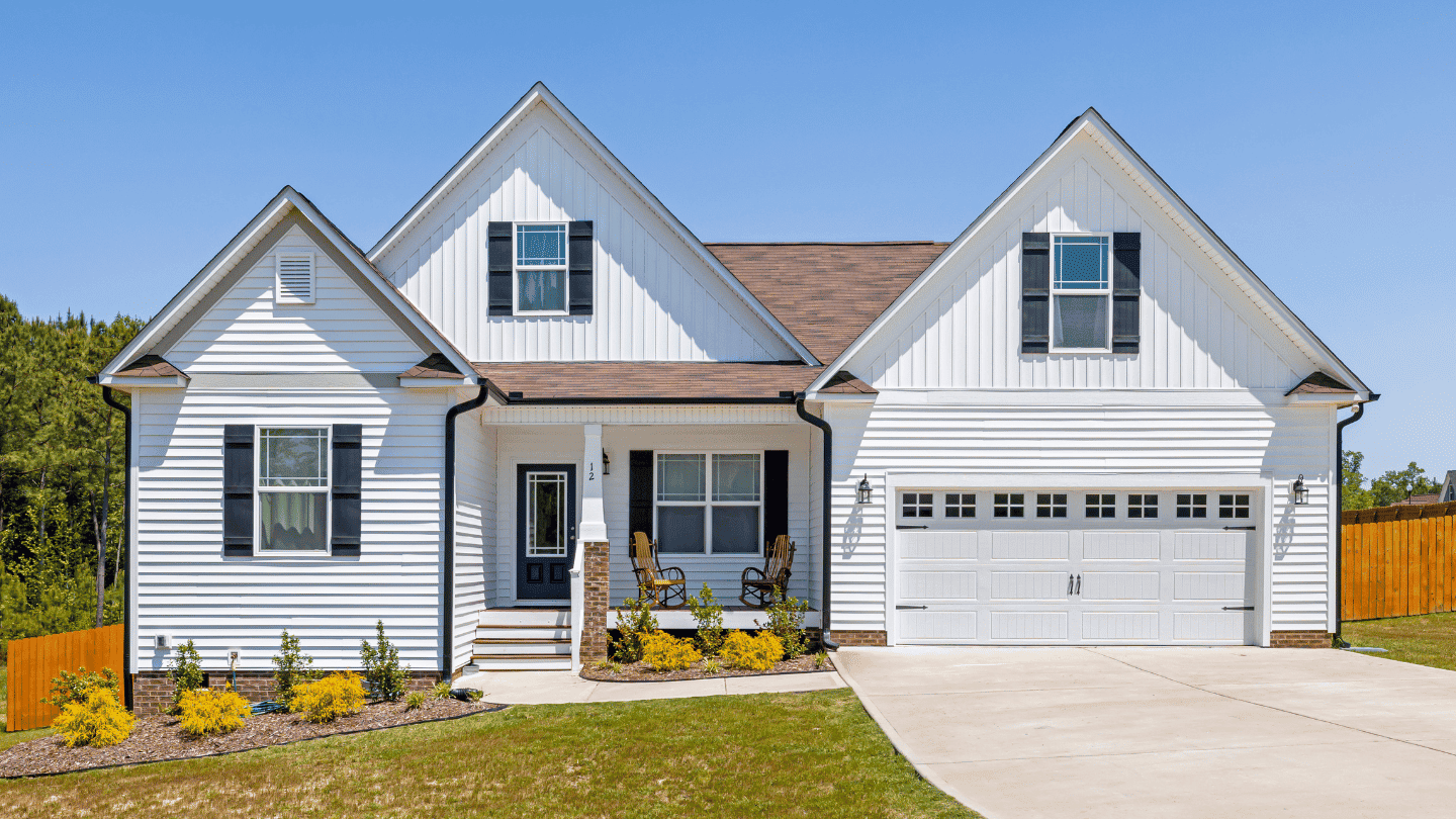 A modern suburban house.